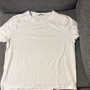 Zara White Short Sleeve Tee